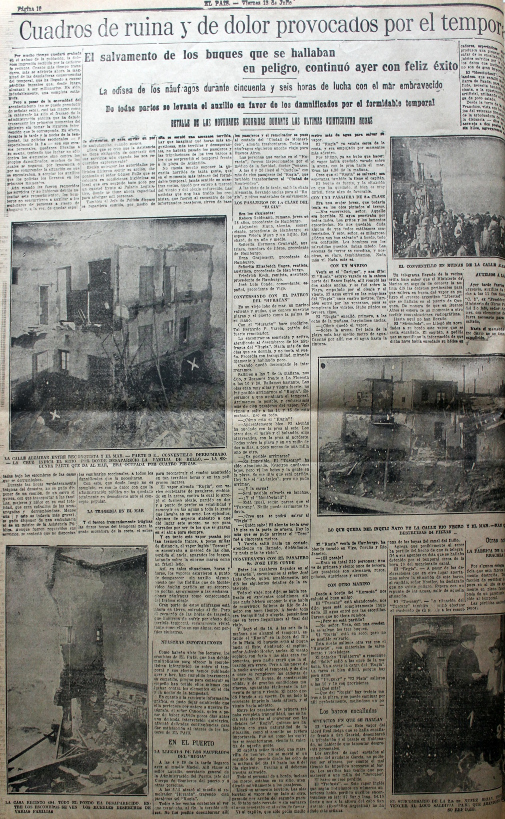 Temporal en Montevideo, 1923. El País.