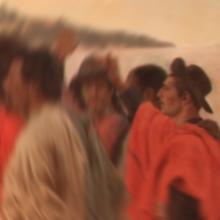 Carmelo Colman en el cuadro de Blanes "El Desembarco de los Treinta y Tres Orientales"